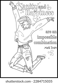 Inspirational Quotes Coloring Pages .