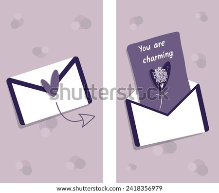 Inspirational Quotes. Instagram post. You are charming. Flat vector design EPS10.
