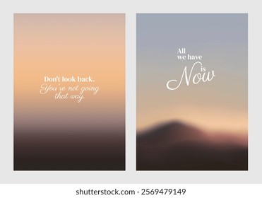 Inspirational quotes. Motivational phrases encourage positivity. Uplifting messages inspire and motivate. Inspirational and motivational themes. Aesthetic inspirational quote poster template vectors.