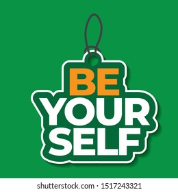 Inspirational quotes poster. Motivational quote vector design. Be yourself.