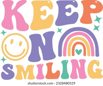 Inspirational Quotes Retro Groovy, vector files