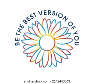 inspirational quotes with sunflower t shirt design graphic vector 