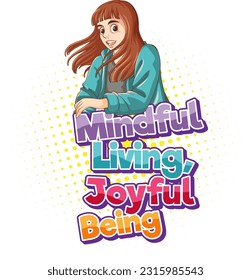 Inspirational Quotes with Teenage Character illustration