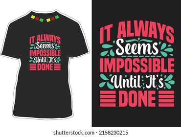 Vector de diseño de camisetas de citas inspiradoras