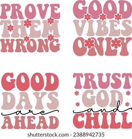 inspirational retro design bundle and digital download