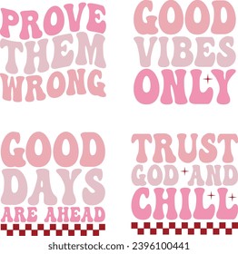 inspirational retro design bundle and digital download