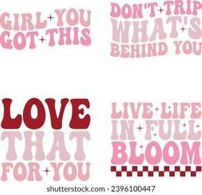 inspirational retro design bundle and digital download