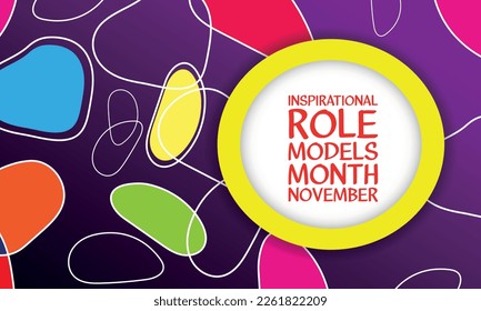  Inspirational Role Models Month. Design suitable for greeting card poster and banner