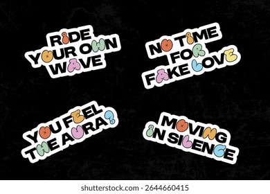 Inspirational Sticker Set with Motivational Quotes
