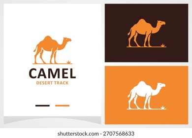 Inspirational sunset camel vector logo
