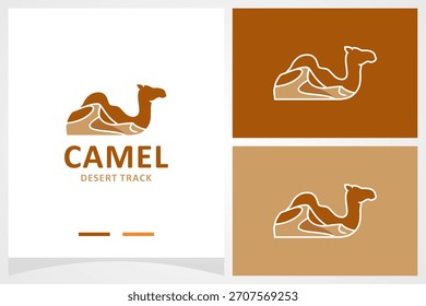 Inspiration Sonnenuntergang Kamel Vektor Logo