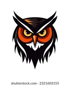 An inspirational and symbolic owl vector clip art illustration, representing wisdom and introspection, perfect for motivational posters, meditation apps, and personal growth materials