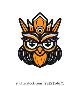 An inspirational and symbolic owl vector clip art illustration, representing wisdom and introspection, perfect for motivational posters, meditation apps, and personal growth materials