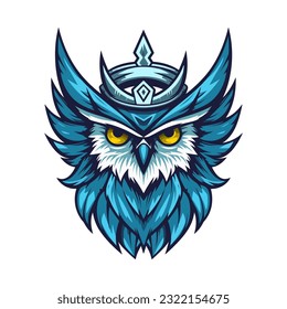 An inspirational and symbolic owl vector clip art illustration, representing wisdom and introspection, perfect for motivational posters, meditation apps, and personal growth materials