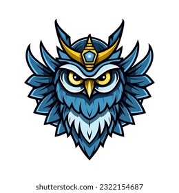 An inspirational and symbolic owl vector clip art illustration, representing wisdom and introspection, perfect for motivational posters, meditation apps, and personal growth materials