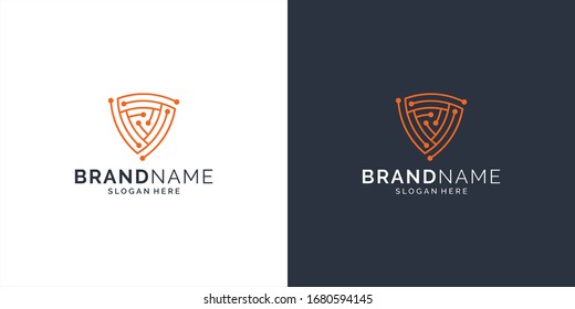 Inspirational tech logo design concept that suit to be placed everywhere