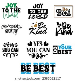 Inspirational t-shirt design bundle and vector file