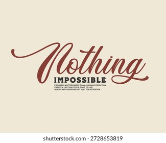 Design inspirador de tipografia Nada é citação impossível