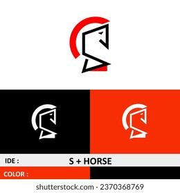 Inspirational vector logo design for the letter S and horse that you can use to design your business identity
