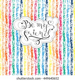 Inspirational vector typography about friendship
