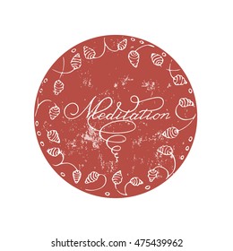 Inspirational vector typography "Meditation".