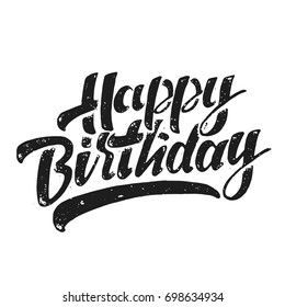 Inspirational Vintage Hand Drawing Print Quote - Happy Birthday