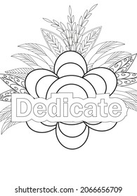 Inspirational Words Coloring page. Vector illustration.
