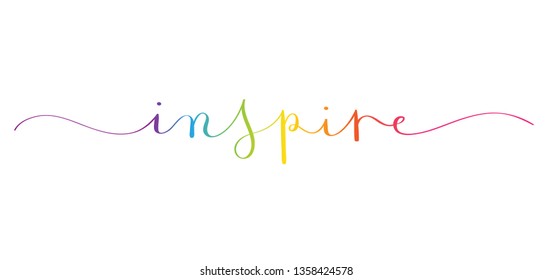 INSPIRE brush calligraphy banner