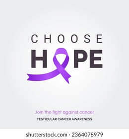 Inspire Change. Illuminate Lives. Vector Background Testicular Cancer