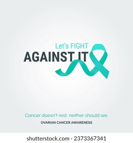 Inspire Change. Illuminate Lives. Vector Background Ovarian Cancer