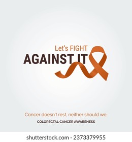Inspire Change. Illuminate Lives Vector Background Colorectal Cancer