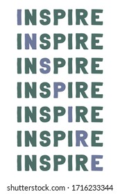 Inspire Colorful isolated vector saying