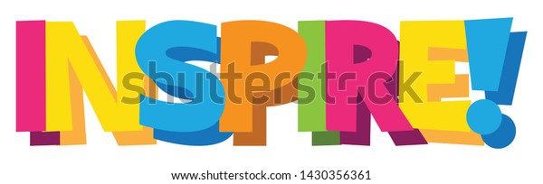 Inspire Colorful Vector Cartoon Style Hand Stock Vector (Royalty Free ...