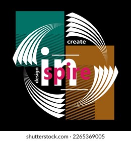 inspire create template poster vector design