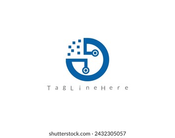 Inspire customers with an eye-catching tech company logo design.
