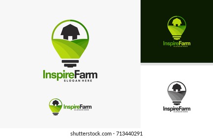 Inspire Farming logo template, Nature designs vector