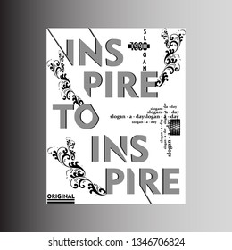 inspire to inspire graphic design,vector typography artistic concept for modern t-shirt print,illustration art style