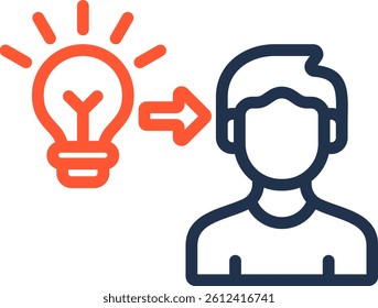 Inspire Icon Color Line Vector Illustration