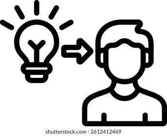 Inspire Icon Outline Vector Illustration
