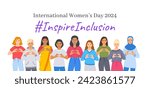 Inspire inclusion campaign pose. International Women