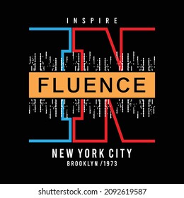 Inspire influence typhography, vector illustration