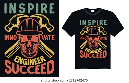 Inspire Innovate Engineer Succeed - Engineering T-shirt Design, SVG Files for Cutting, Handmade calligraphy vector illustration, Hand written vector sign svg