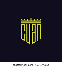 Inspire linear icons from the CUAN logo design. Line illustration. Symbol. Vector image of an isolated line