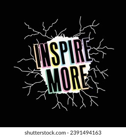 inspire more slogan vector work on cracked wall effect