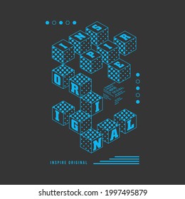 Inspire Original abstract geometric Typography Poster Vector t-shirt design