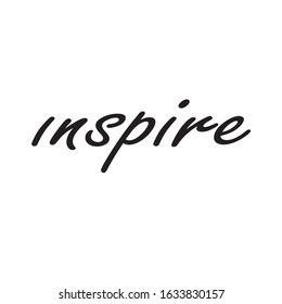 Inspire Text Black On White Background Stock Vector (Royalty Free ...