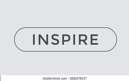 inspire text button. inspire web button. label icon signs inspire. inspire words icon