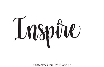 Inspire text lettering Hand draw 