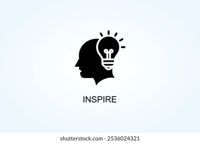 Inspirar Vector O Logo Signo Símbolo Ilustración