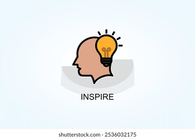 Inspirar Vector O Logo Signo Símbolo Ilustración